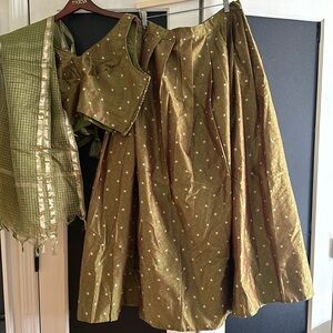 3XL Baaro Masi Flower Woven Lehenga Set